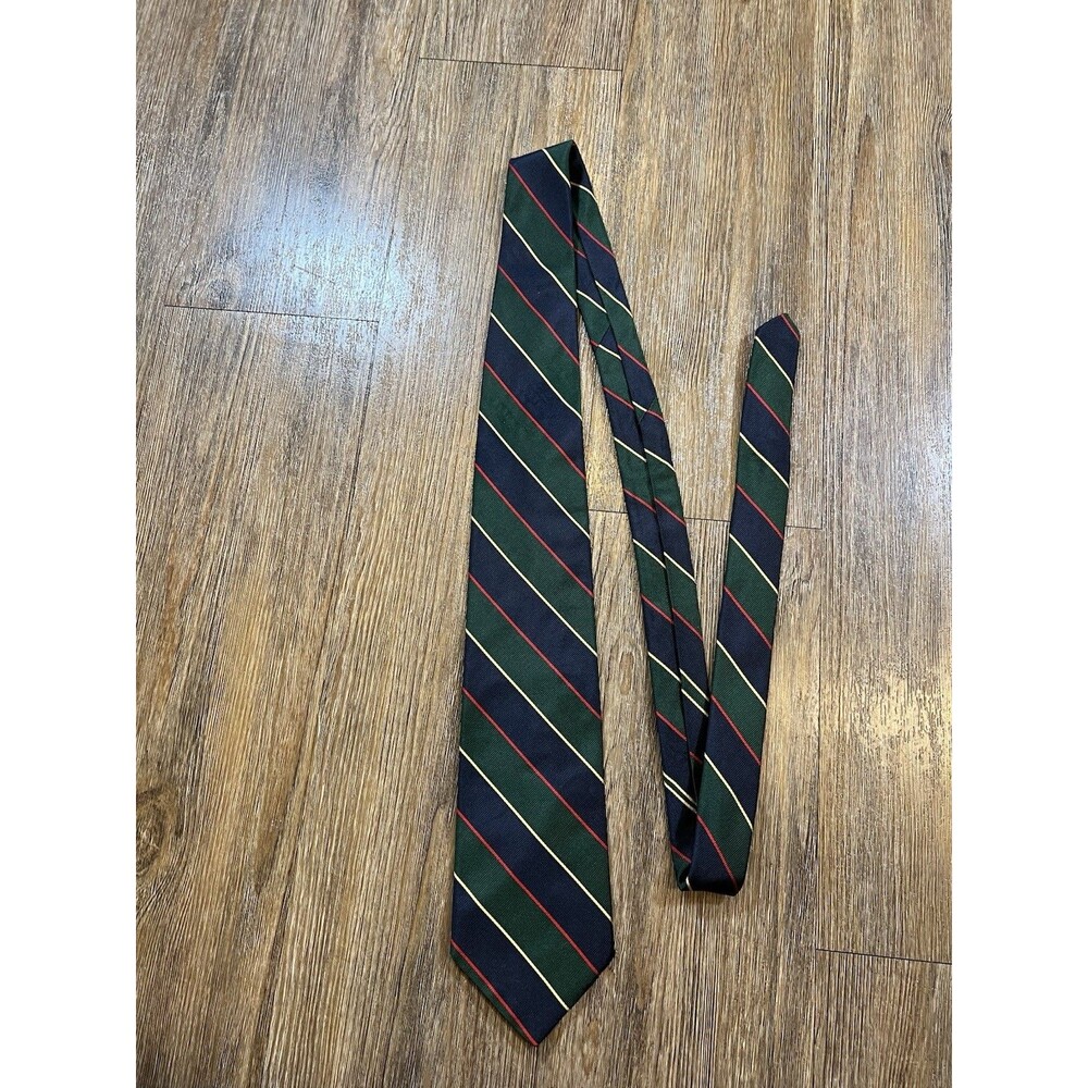 Brooks Brothers Makers Mens Dress Tie Size 57” 3.5”  Blue Green Repp Business
